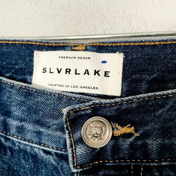 SLVRLAKE Sophie Evermore Mid Rise Straight Jeans Size 32 Denim Blue EUC - Picture 7 of 11